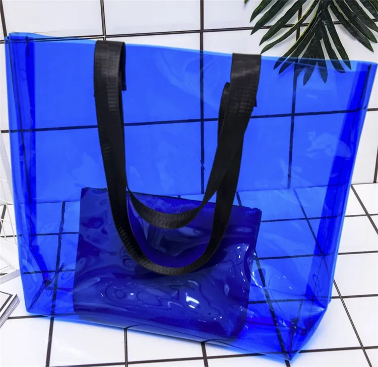Custom Large Capacity Colorful Pvc Vinyl Plastic Tote Bag Waterproof