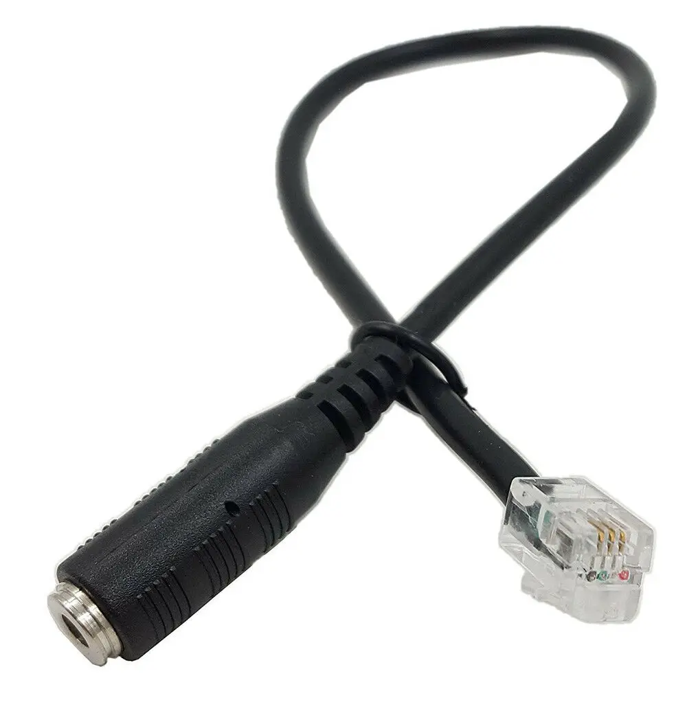1ft 3.5mm Jack to RJ9/RJ10 iPhone Headset to Cisco Office Phone Adapter Cable 