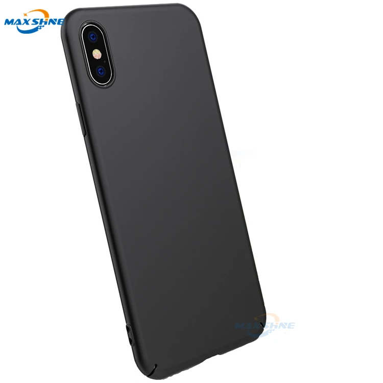 MaxShine Oem ultraslim pc case for iphone x xr xs max case hard pc black mobile cover bulk