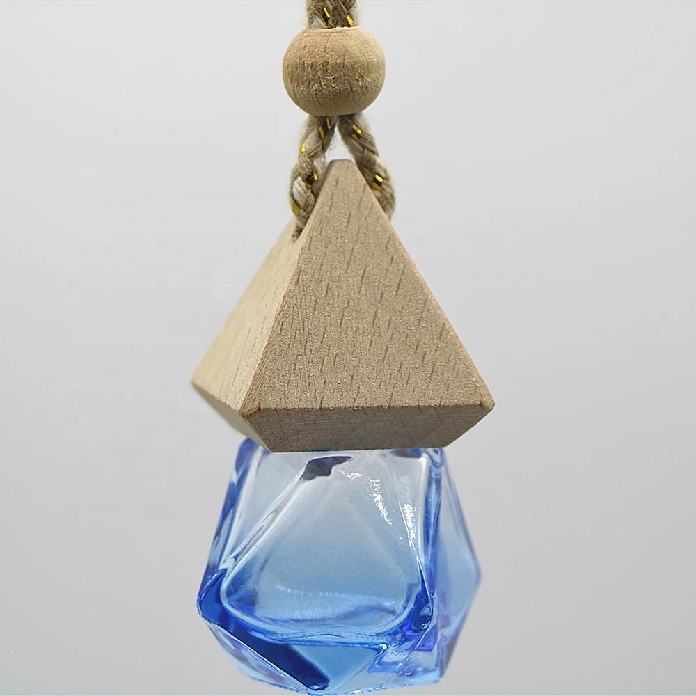 

8-10ml Hanging Car Glass Bottle Aroma Diffuser Perfume Air Freshener, Natural
