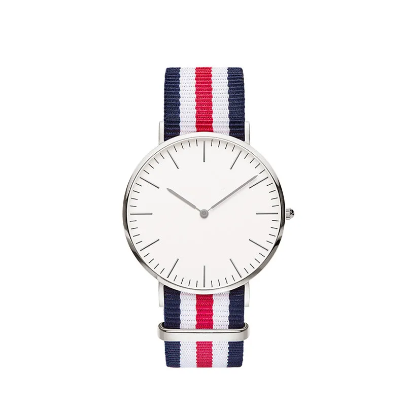 

Men Watch With High Quality 2019 Fashion Trend Minimalist Best Price Wholesale DW Style Nylon Strap Custom Logo Watch, Customized
