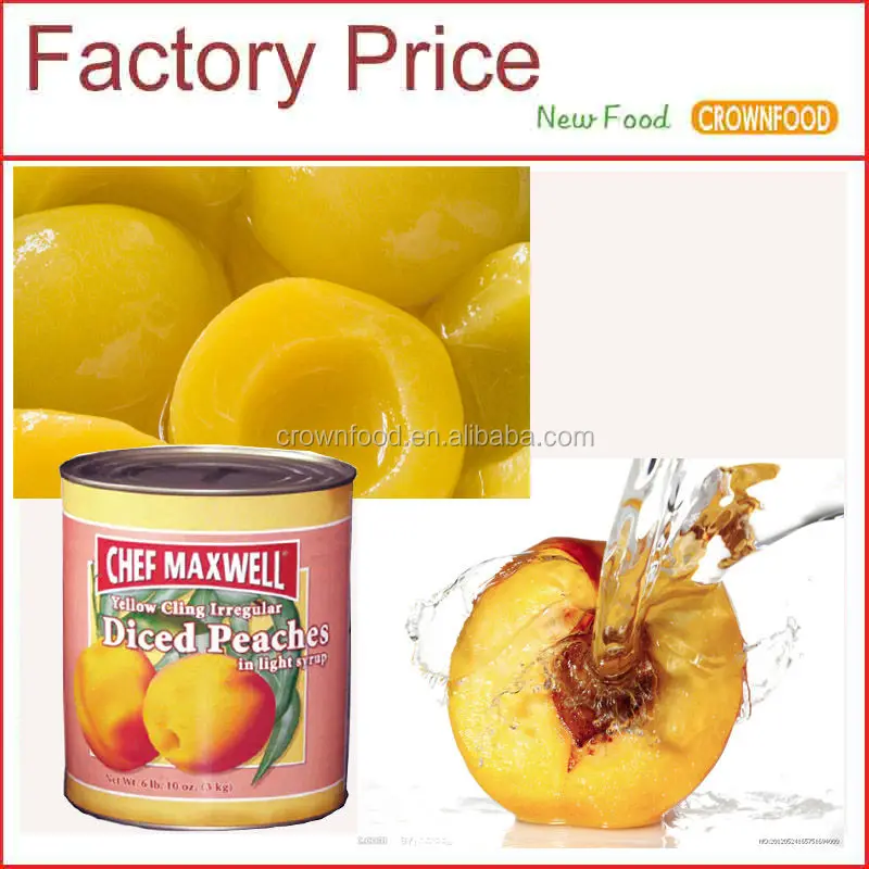 
Canned fruit Canned Peach in light syrup halves dice slice canned yellow peach 