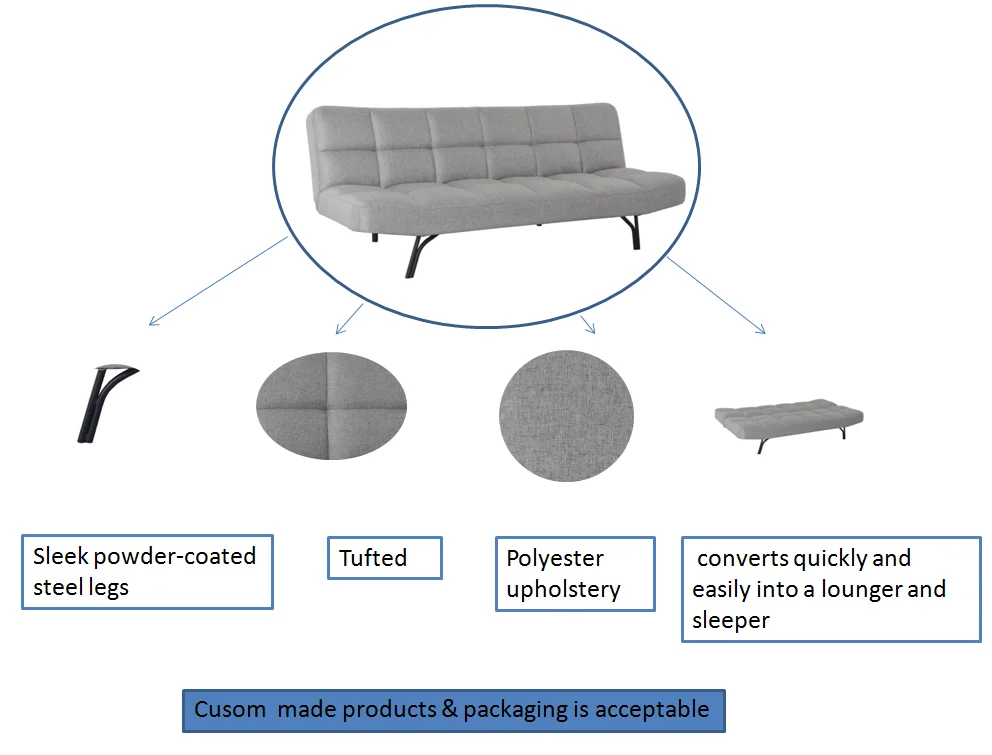 Nisco Living Room Furniture Tufted Futon Sofa Bed With Polyester Cover,Multiple Colors Buy