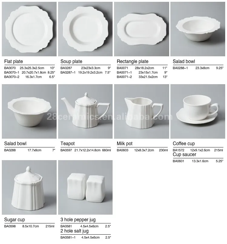 product-modern raised edge tableware ceramic plates dishes restaurant hotel restaurant tableware-Two-1