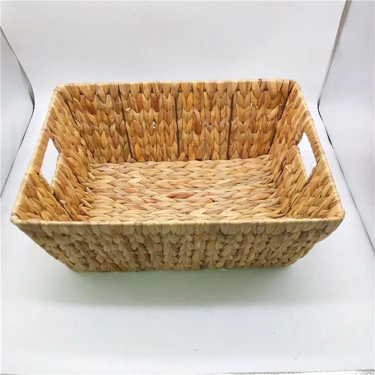 

New products Water hyacinth laundry basket, Beige, coffee