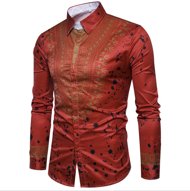 K2cs9020 African Clothing Fashion Men Long Sleeve Shirt - Buy Men Shirt ...