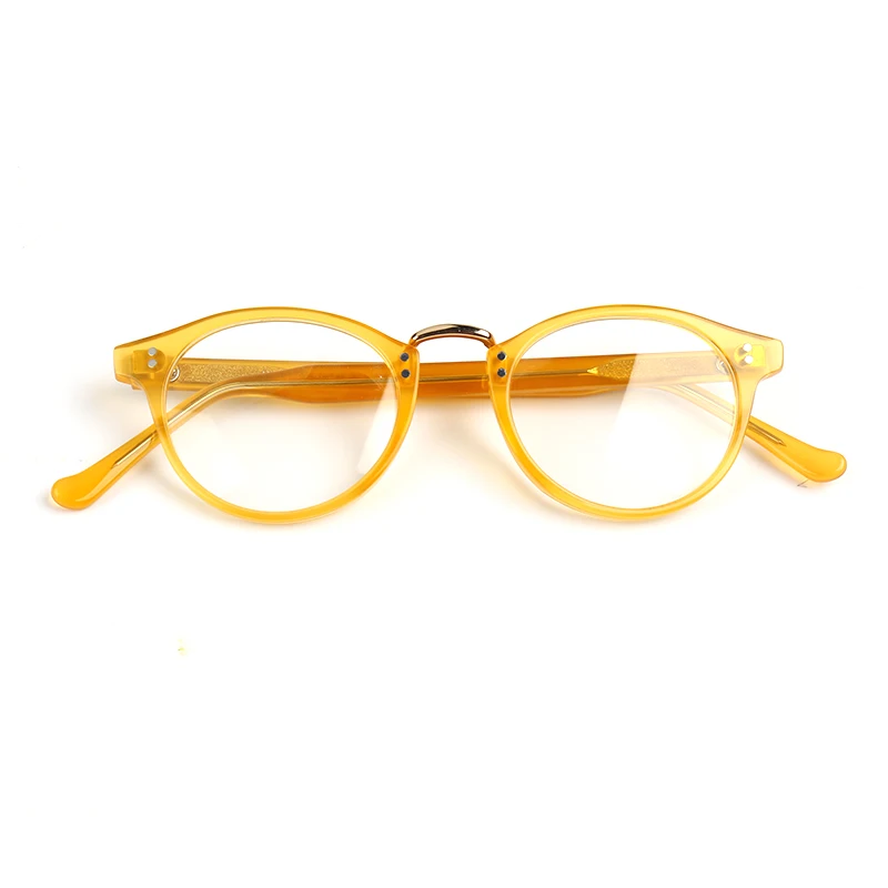 

Retro Vintage Mazzucchelli Cellulose Handmade Acetate Round Eyeglasses Glasses