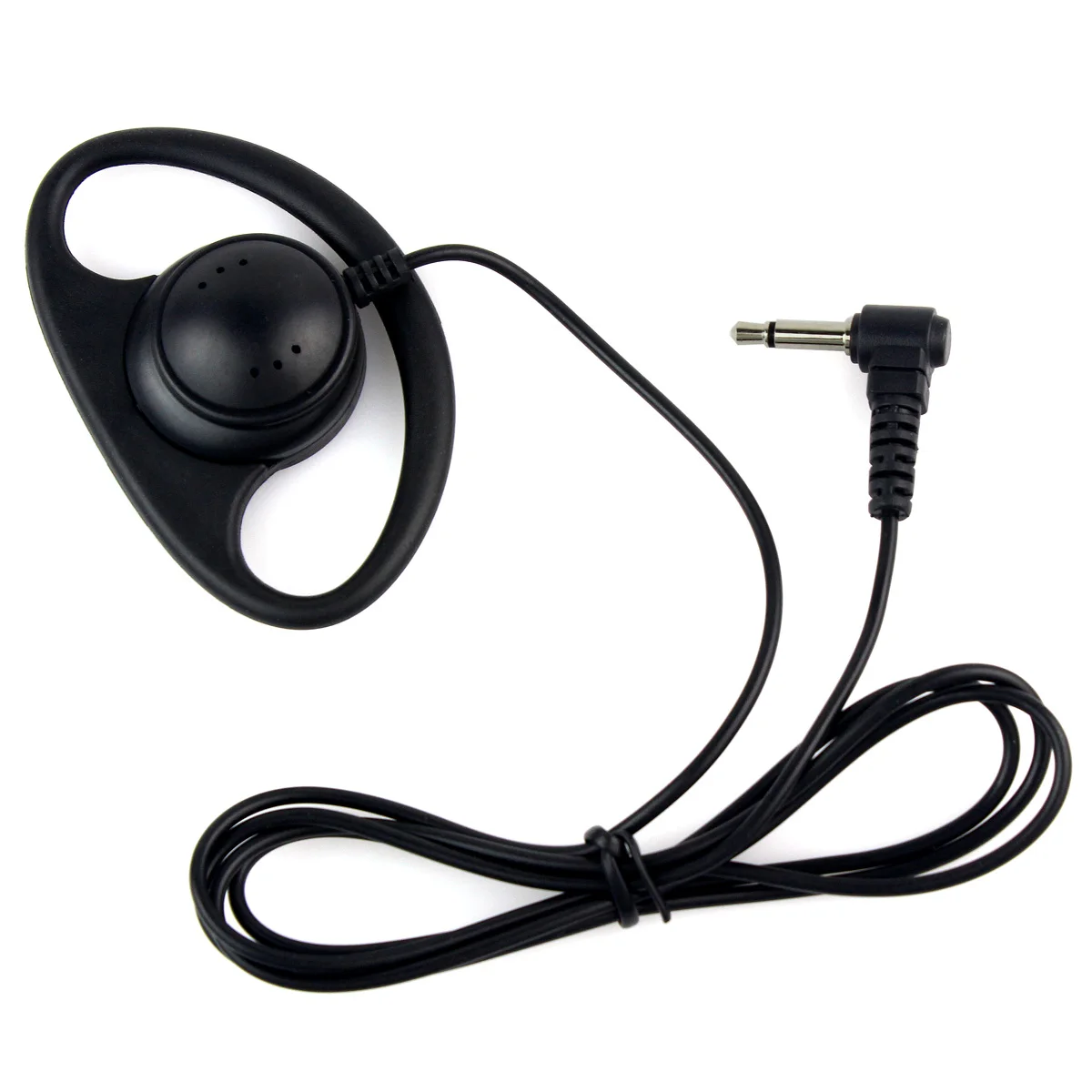 

New 1-Pin 3.5mm Jack D-Shape Listen Only Soft Rubber Earpiece Headset for Two Way Radios Walkie Talkie