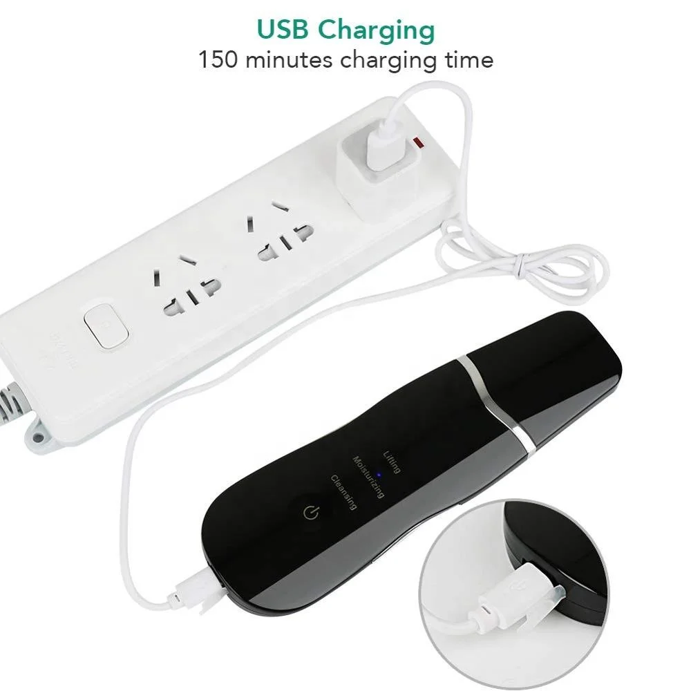 
Popular Anti-Aging Portable Ultrasonic Ultrasound Beauty Equipment Skin Peeling Scrubber 