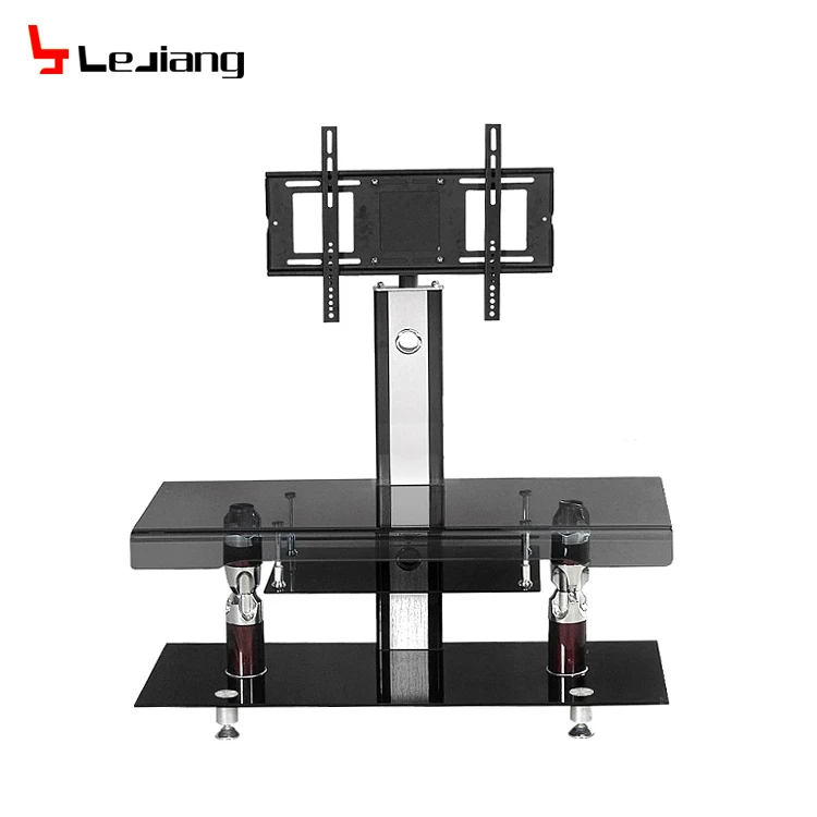Beautiful Floor Standing Glass Led Tv Stand With Mount Lbtv139 Buy Tv