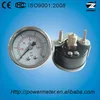 40mm dry type bourdon tube back mounting pressure gauges manometer with U bracket for sale