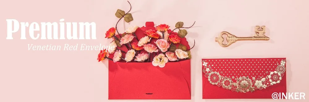Source Elegant custom design red packet envelope lucky red wedding