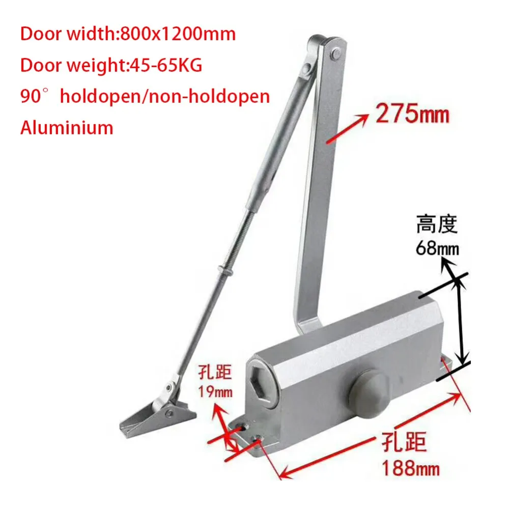 Heavy Duty Door Closer 60kg Hydraulic Double Action Soft Door Closer