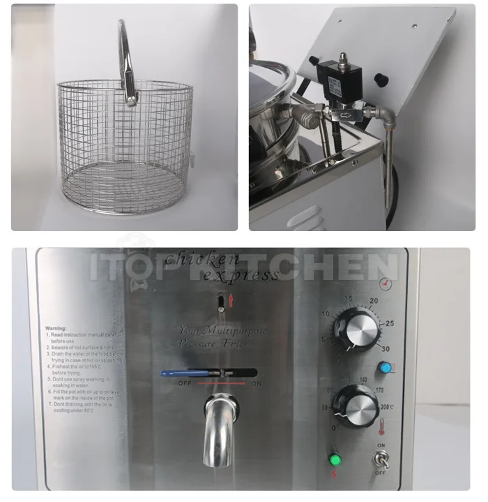 Mdxz16 Table Top Pressure Fryer Commercial Stainless Steel Electric