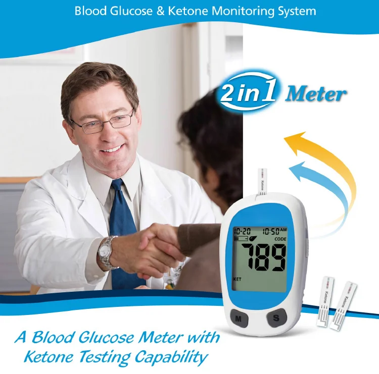 MY-G025M Factory price portable digital Blood Glucose Meter & Ketone Monitoring System with test strips