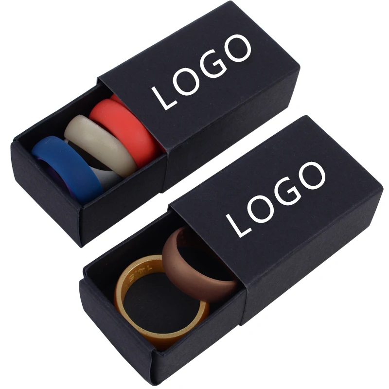 

Comfortable Non-Toxic Sports Silicone Wedding Bands for Anniversary Valtentines, Red, yellow, black, blue, green, grey,purple, pink,ect