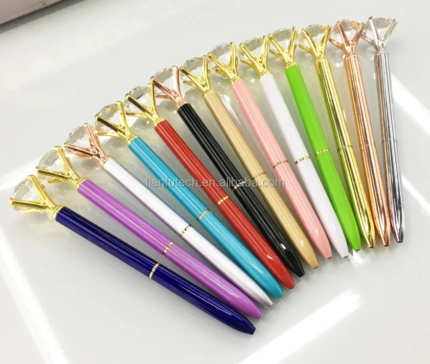 Big Diamond Crystal Ball Pen With Moq 50pc Top Grade Business Gift Ball
