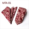 red plate printed cotton handmade homemade ties customize brand logo with necktie bowtie hanky set in stock ready for ship