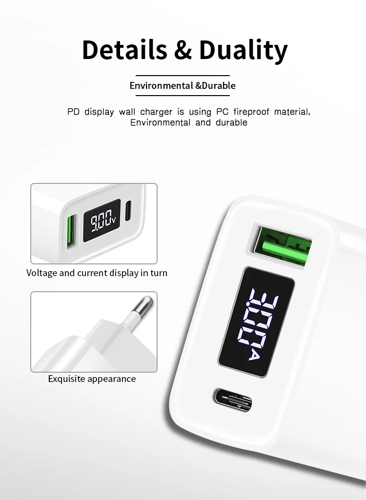 New Fast Charging Speed Charger, Fast Charge 3.0 4.0 Power Delivery Travel Fast Charger For iPhone 8P X PD Charge