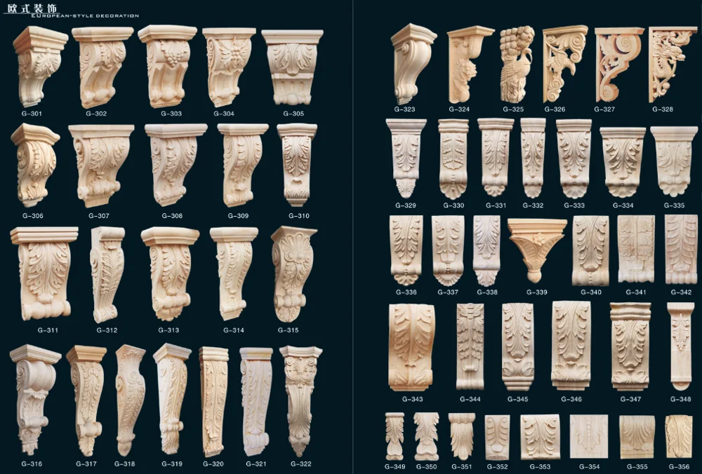 wood decorative furniture onlays