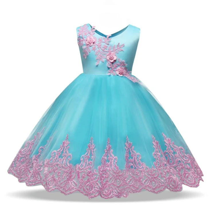 

HYC43 new summer Princess sleeveless dress girl's wedding baby party frocks dress for Children, As the picture show