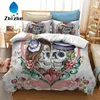3D American style skeleton printed 3 pieces bedding set ready to ship