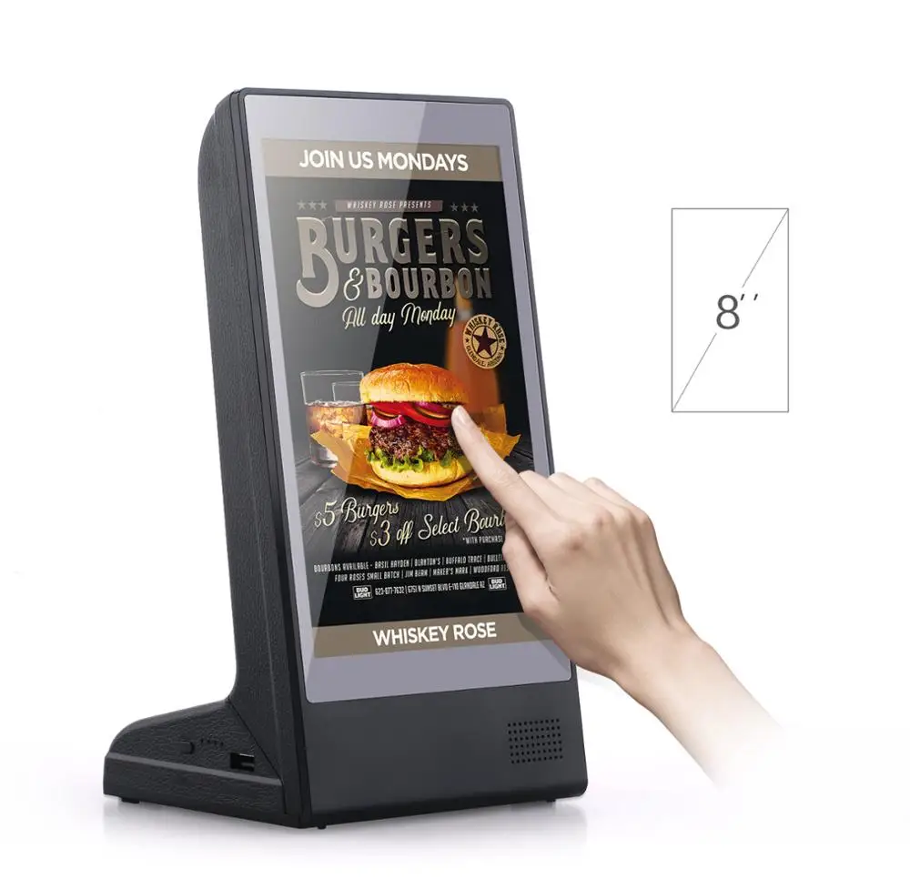 
FYD 898 New Restaurant Desktop Table Stand WiFi Small Screen Android Digital Menu Video Advertising Panel Display AD Player  (62185221982)