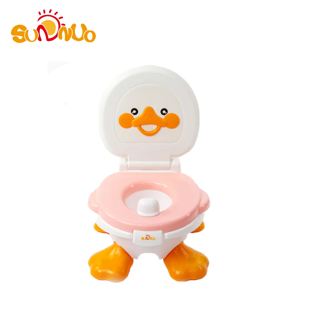 

2019 Fashionable Plastic Duck Baby Potty Chair Baby Potty Toilet training seat, Pink,blue,green