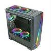A63 Front Panel With RGB color Change lights ATX Gaming Computer Case