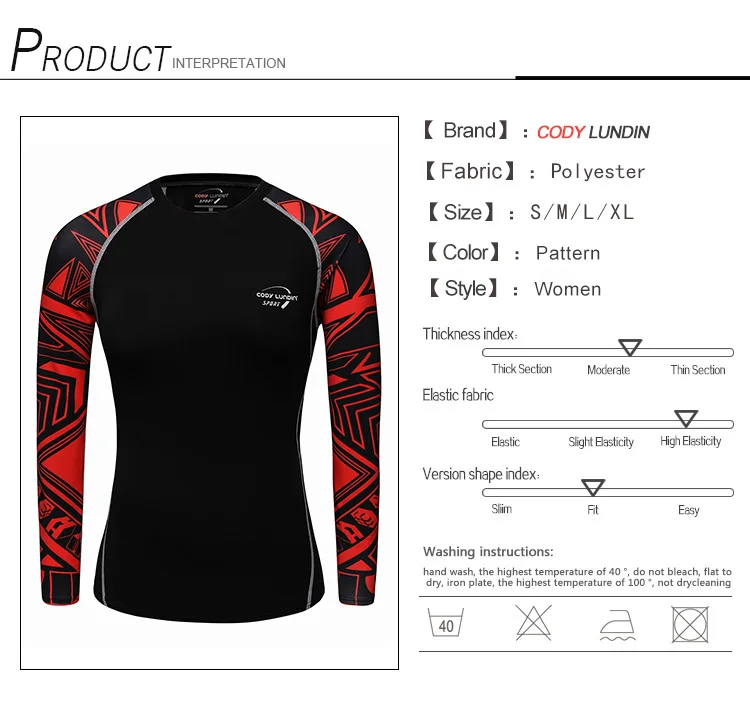 Custom Sublimated Long Rash Guard Women Tattoo Printed Sports Thermal Compression shirts