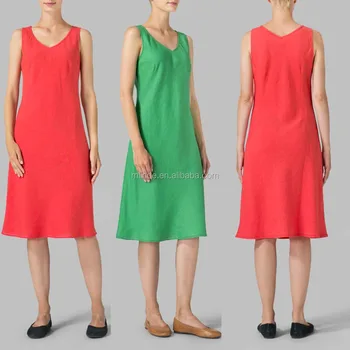 knee length linen dresses