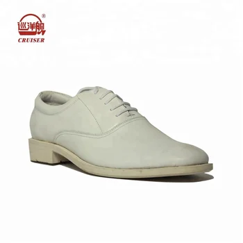 Mens Formal White Leather Navy Deck 
