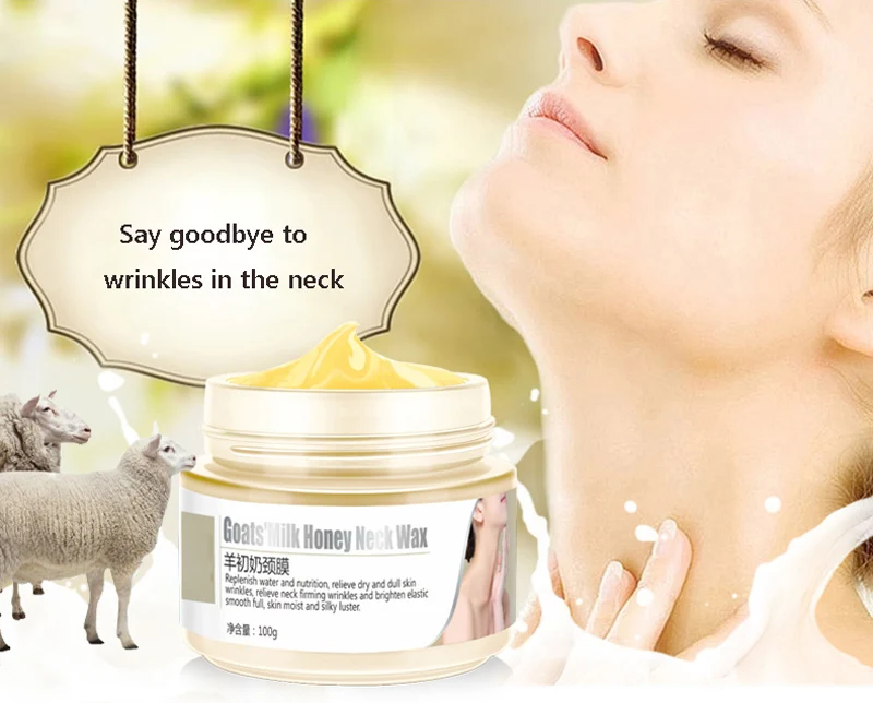 Anti Aging Serum Goat Milk Neck Mask Anti Wrinkle Neck Cream Firming Whitening Neck Cream Skin Care Lifting Firming Moisturizing