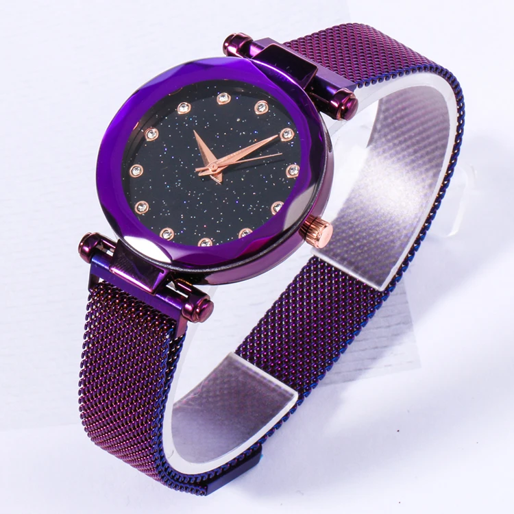 

ST 223 Ladies Watch Star Sky Dial Women Bracelet Watches Magnetic alloy Steel Mesh Wristwatches wholesale girls watch hot sell