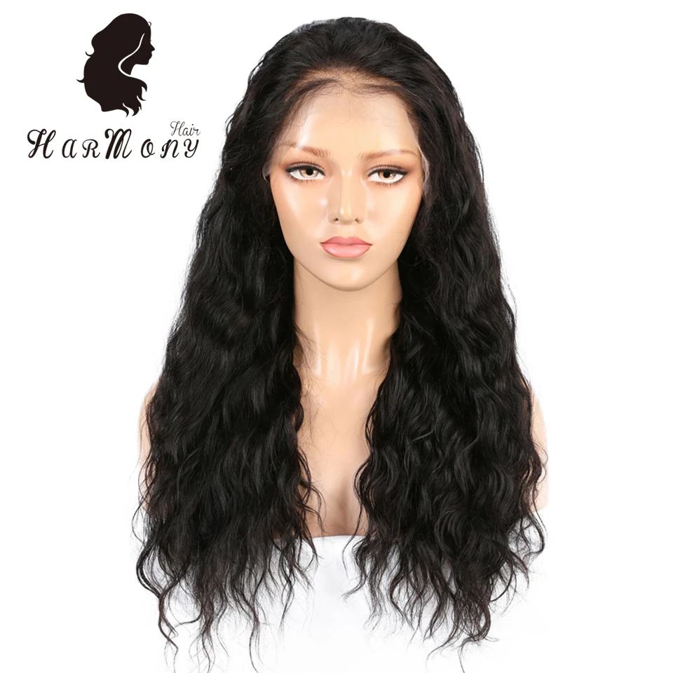 

European human hair lace wig heave density 180% water wave hair wig 360 full lace wig