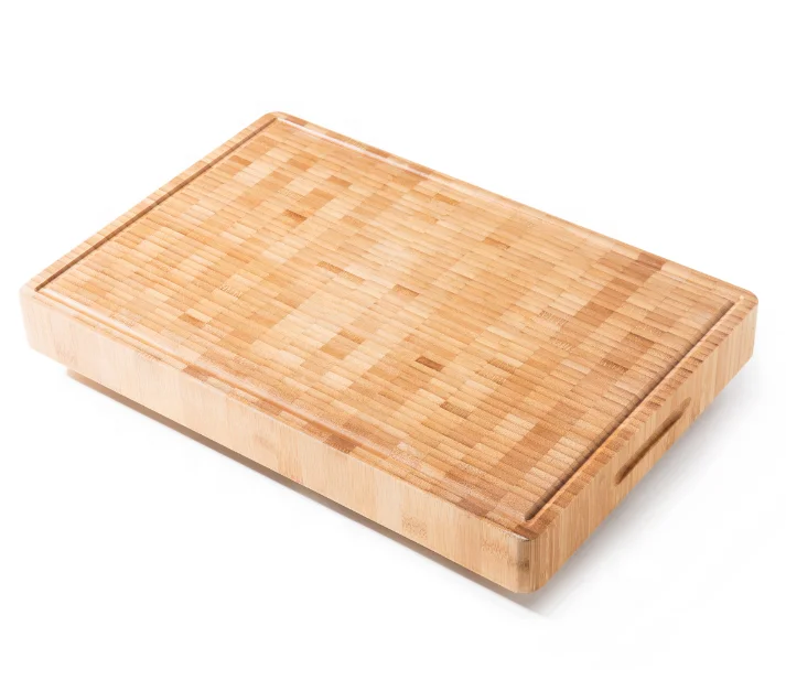 

Solid bamboo Butcher Block with Wooden Feet, Carbonized
