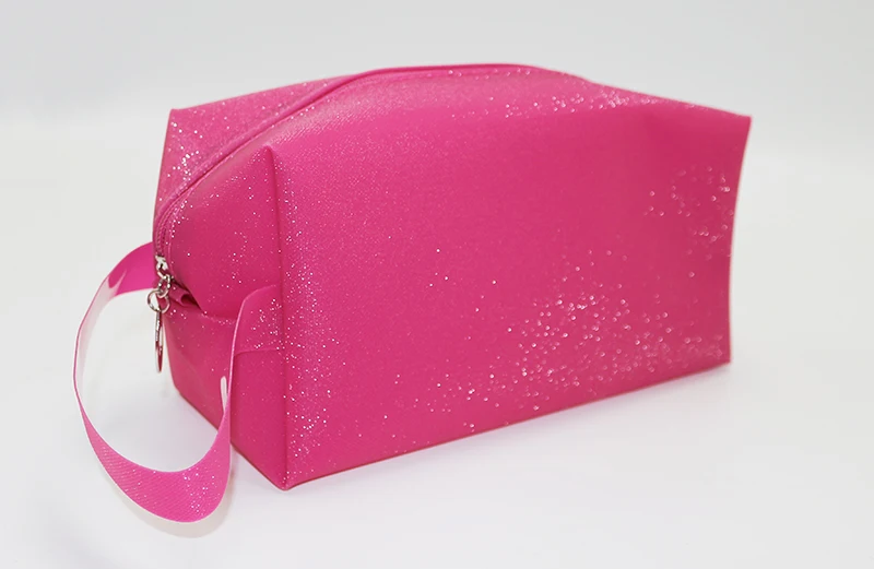 pink shiny cosmetic bag2.JPG