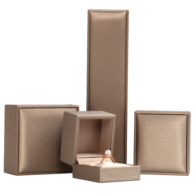 

Luxury Set PU Leather Custom Logo Printed Jewelry Boxes Gift Box, Customized color