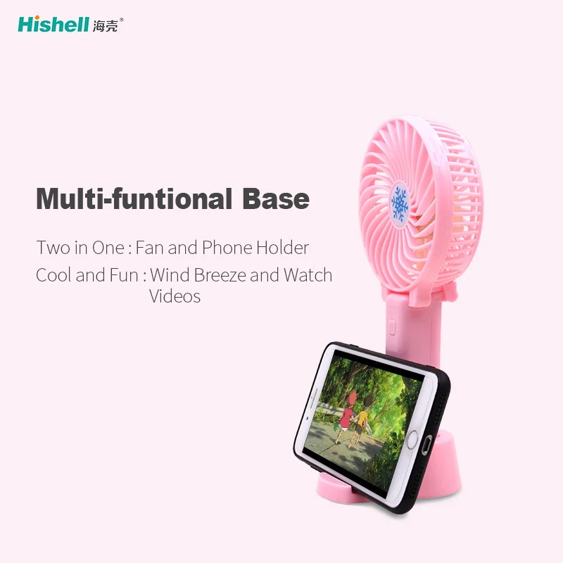 Multicolor Cute Windmill Portable Handheld Mini Fan With Light