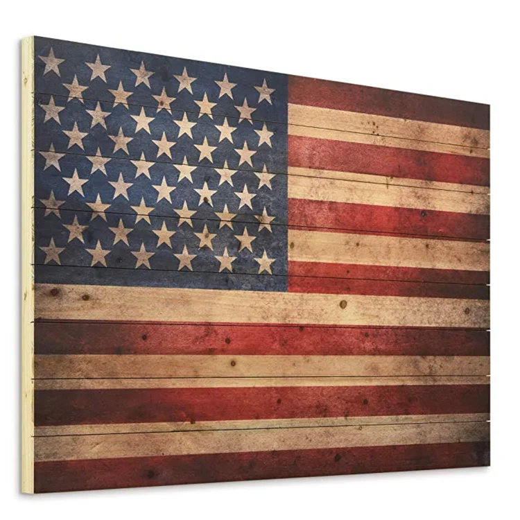 wood american flag