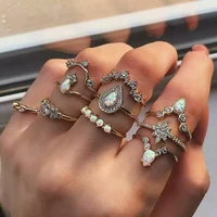 

Fashion Boho Gold Wedding Rings Jewelry Diamond Ring Set For Women Wholesale