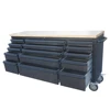 72 Inch Stainless Steel Tools Cabinet Work Benches With Drawers And Aluminum Handle