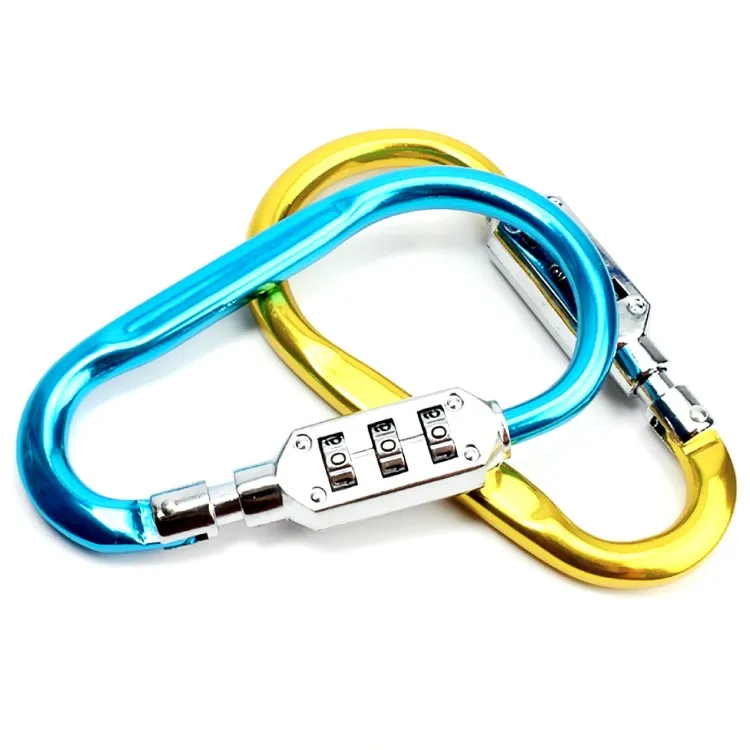 Combination Lock Carabiner Aluminium Alloy Password Carabiner With
