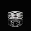 Miss Jewelry Real 925 Sterling Silver Iced Out Ring Diamond Ring