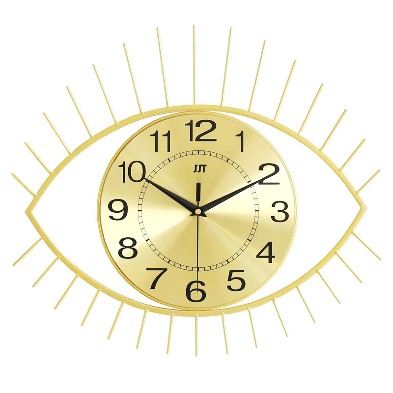 

odm/odmmodern wall clockCreative Metal Eye Shape Wall Clock For Home Decoration Silent Movement horloge muralereloj de pared, Gold