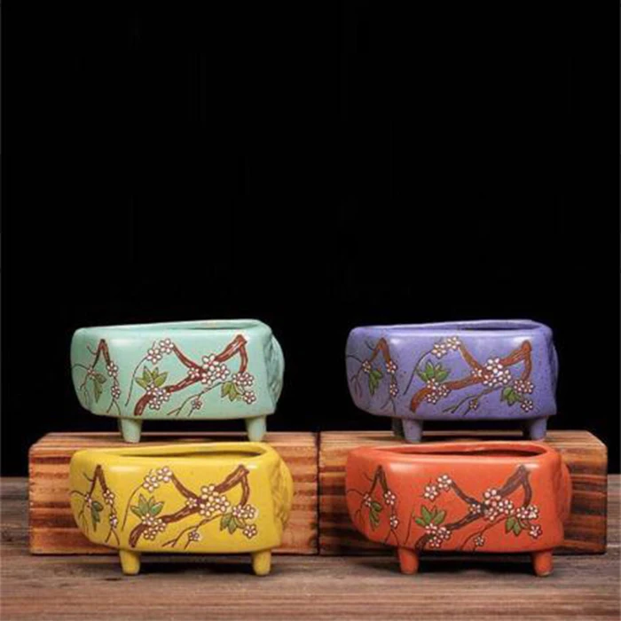 

Korean garden mini decorative ceramic planter flower pots, As the pics.