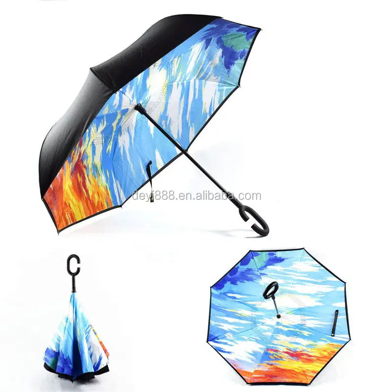 

China manufacture rain umbrella inverted umbrella good quality umbrella, Customized