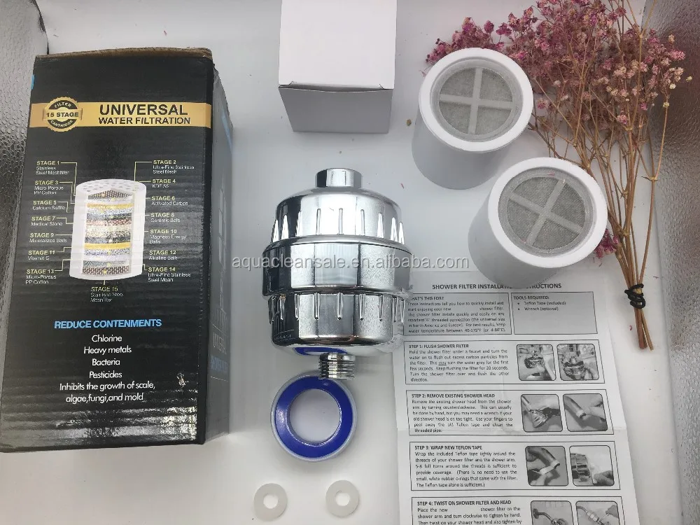 Shower Water Filter/bathroon Filtration/activated Carbon Kdf Buy