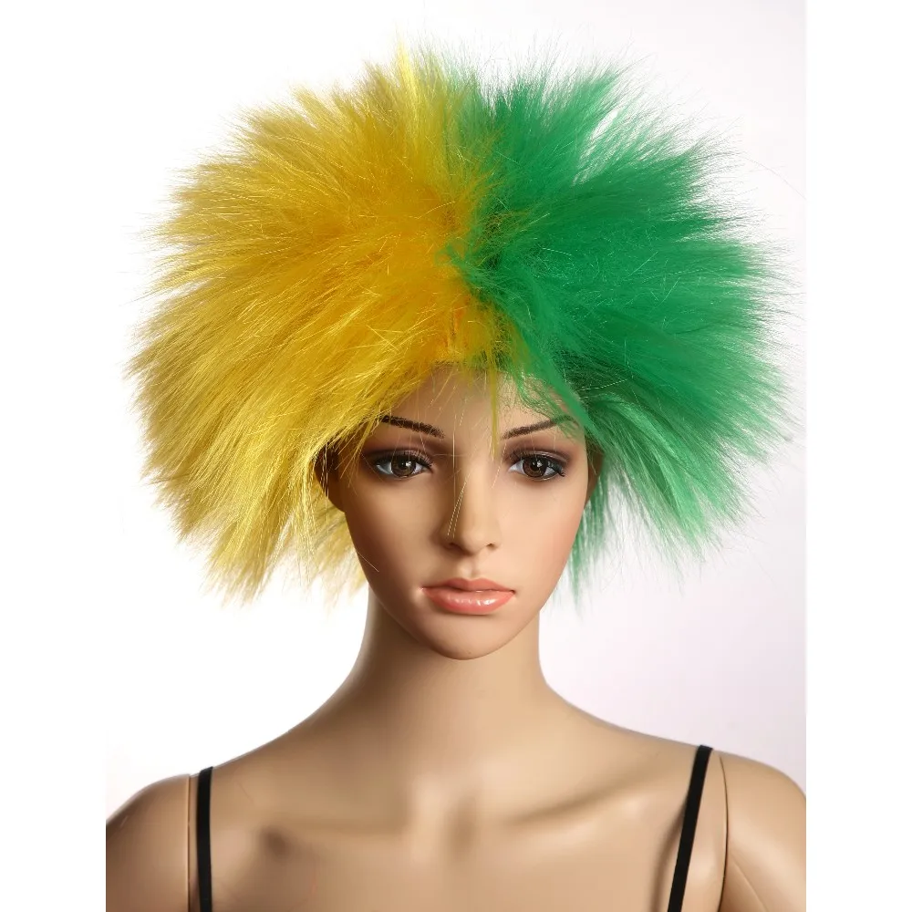 Girl Red And Black Wig Ladies With Headbang For Halloween Costume