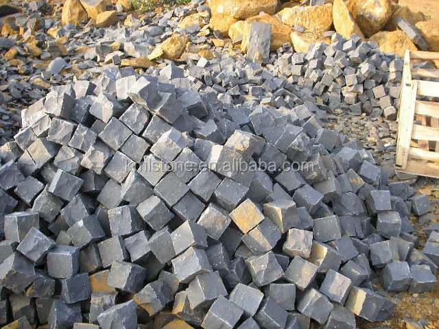Mixed Color Mesh Granite Cobble Stones
